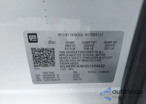 2024 Buick Enclave Premium Fwd from USA, damaged, VIN 5GAERCKW1RJ104522